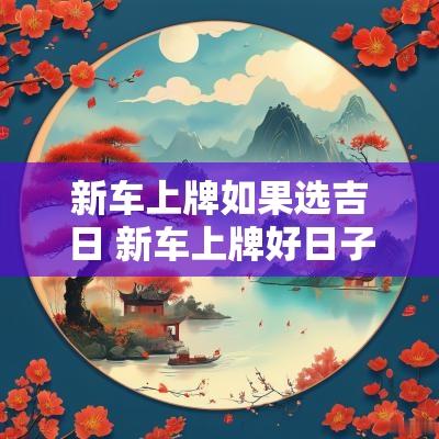 新车上牌如果选吉日 新车上牌好日子挑选