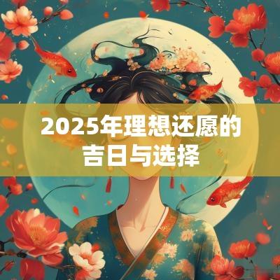 2025年理想还愿的吉日与选择