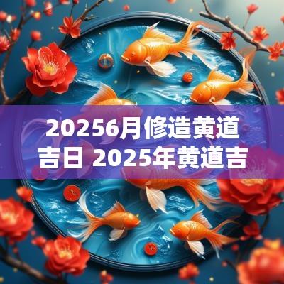 20256月修造黄道吉日 2025年黄道吉日