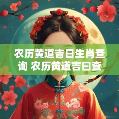 农历黄道吉日生肖查询 农历黄道吉曰查询
