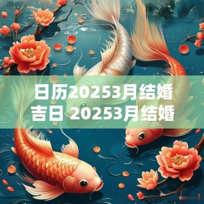 日历20253月结婚吉日 20253月结婚最佳黄道吉日一览表