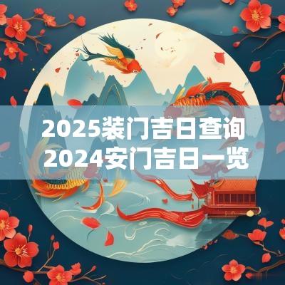 2025装门吉日查询 2025安门吉日一览表大全