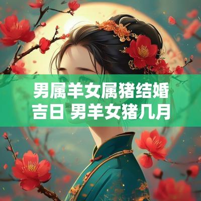 男属羊女属猪结婚吉日 男羊女猪几月结婚好