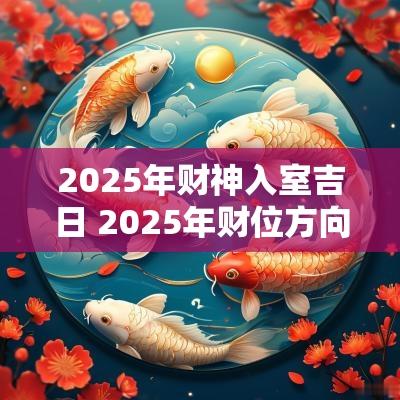 2025年财神入室吉日 2025年财位方向