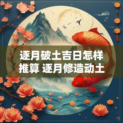 逐月破土吉日怎样推算 逐月修造动土吉日