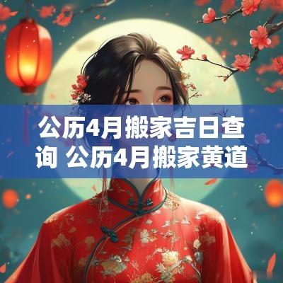 公历4月搬家吉日查询 公历4月搬家黄道吉日