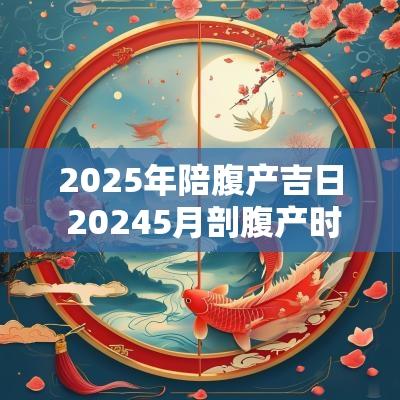 2025年陪腹产吉日 20255月剖腹产时间选择吉日
