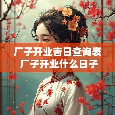 厂子开业吉日查询表 厂子开业什么日子好