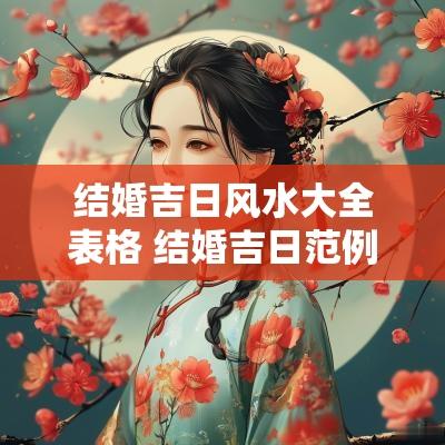 结婚吉日风水大全表格 结婚吉日范例