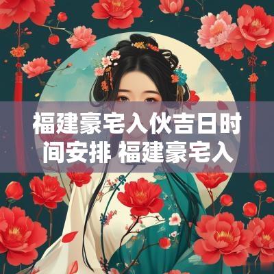 福建豪宅入伙吉日时间安排 福建豪宅入伙吉日时间安排图