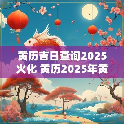 黄历吉日查询2025火化 黄历2025年黄道吉日查询