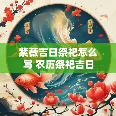 紫薇吉日祭祀怎么写 农历祭祀吉日