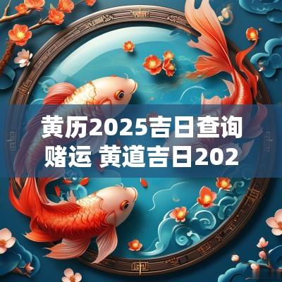 黄历2025吉日查询赌运 黄道吉日2025年老黄历查询