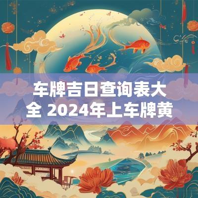 车牌吉日查询表大全 2025年上车牌黄道吉日一览表
