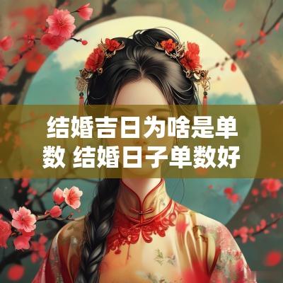 结婚吉日为啥是单数 结婚日子单数好不好