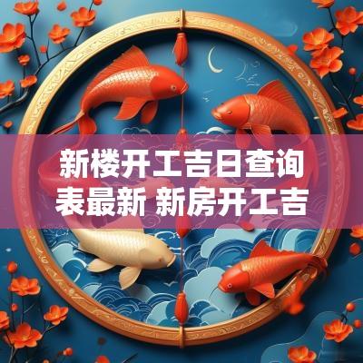 新楼开工吉日查询表最新 新房开工吉日查询2026