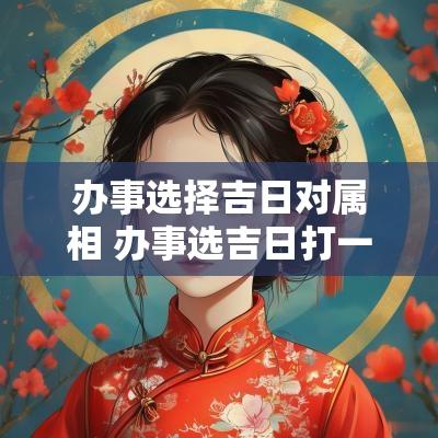 办事选择吉日对属相 办事选吉日打一个数