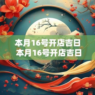 本月16号开店吉日 本月16号开店吉日有哪些