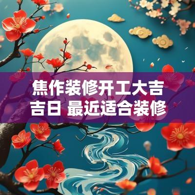 焦作装修开工大吉吉日 最近适合装修开工的黄道吉日