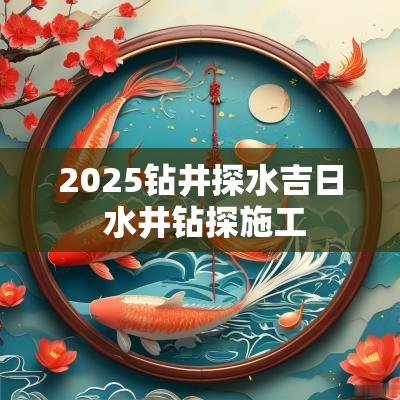 2025钻井探水吉日 水井钻探施工
