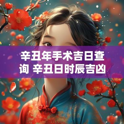 辛丑年手术吉日查询 辛丑日时辰吉凶