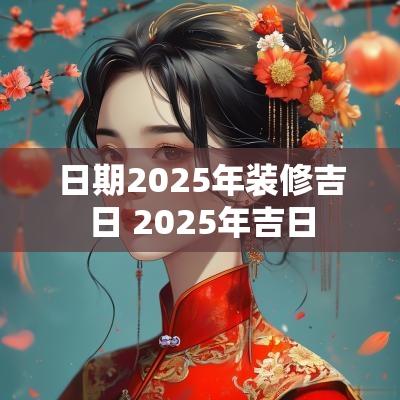 日期2025年装修吉日 2025年吉日