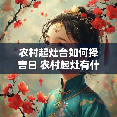 农村起灶台如何择吉日 农村起灶有什么讲究