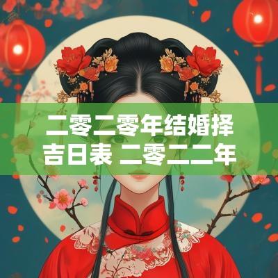 二零二零年结婚择吉日表 二零二二年十二月结婚吉日