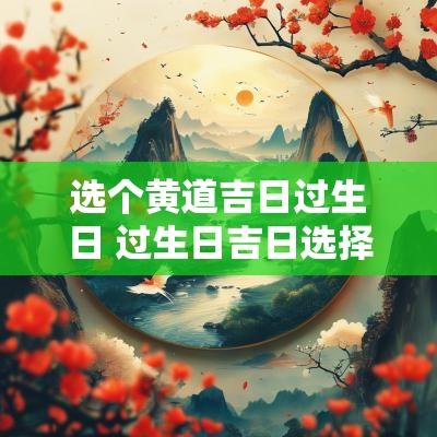 选个黄道吉日过生日 过生日吉日选择