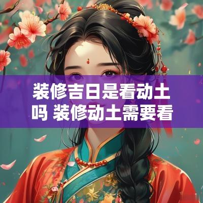 装修吉日是看动土吗 装修动土需要看日子吗