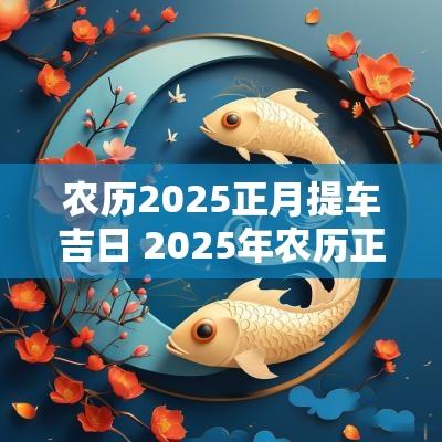 农历2025正月提车吉日 2025年农历正月十八是黄道吉日吗