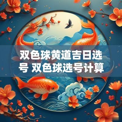 双色球黄道吉日选号 双色球选号计算器