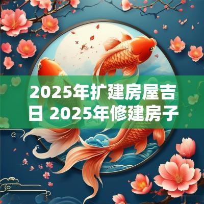 2025年扩建房屋吉日 2025年修建房子