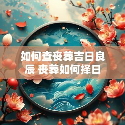 如何查丧葬吉日良辰 丧葬如何择日