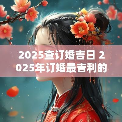 2025查订婚吉日 2025年订婚最吉利的日子