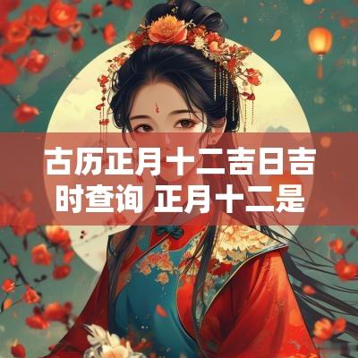 古历正月十二吉日吉时查询 正月十二是黄道吉日吉时