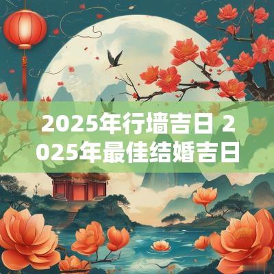 2025年行墙吉日 2025年最佳结婚吉日表