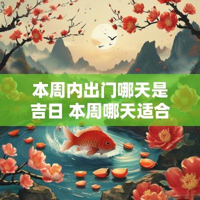 本周内出门哪天是吉日 本周哪天适合出行