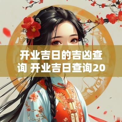 开业吉日的吉凶查询 开业吉日查询2025年黄道吉日