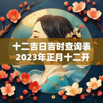 十二吉日吉时查询表 2025年正月十二开业吉日吉时查询