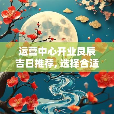运营中心开业良辰吉日推荐, 选择合适的开业时间以实现成功