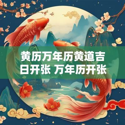 黄历万年历黄道吉日开张 万年历开张的黄道吉日