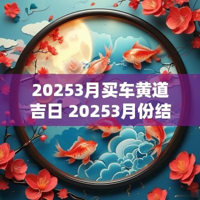 20253月买车黄道吉日 20253月份结婚黄道吉日查询表