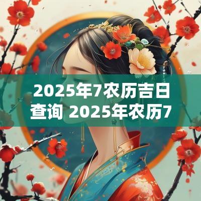 2025年7农历吉日查询 2025年农历7月22日是阳历多少号