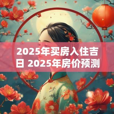 2025年买房入住吉日 2025年房价预测