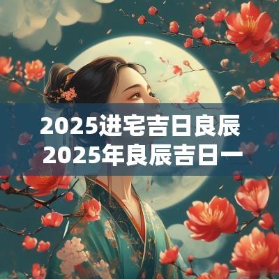 2025进宅吉日良辰 2025年良辰吉日一览表