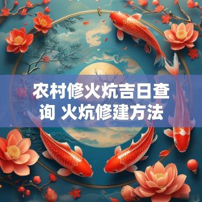 农村修火炕吉日查询 火炕修建方法