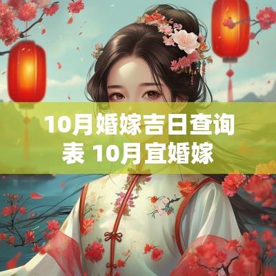 10月婚嫁吉日查询表 10月宜婚嫁