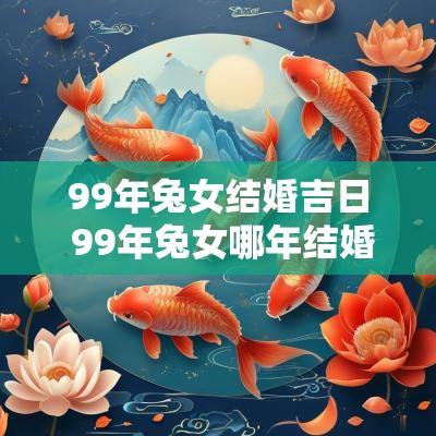 99年兔女结婚吉日 99年兔女哪年结婚好