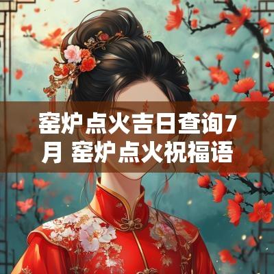 窑炉点火吉日查询7月 窑炉点火祝福语大全